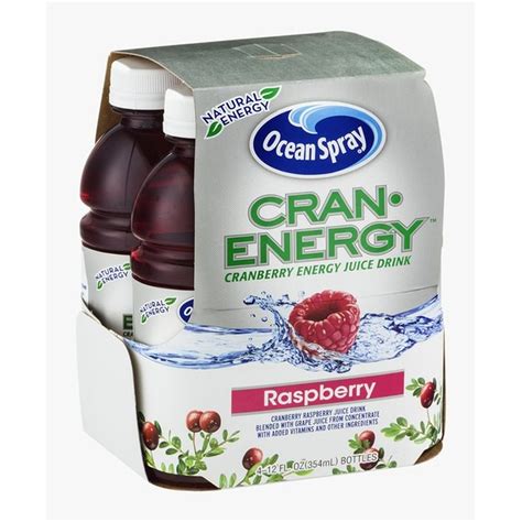 Ocean Spray Cran Energy Cranberry Energy Juice Drink Raspberry 4 Ct 48 Fl Oz Delivery Or