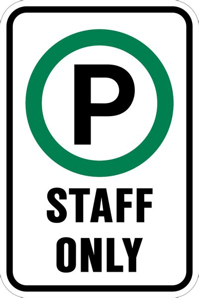 Parking Staff Only Western Safety Sign