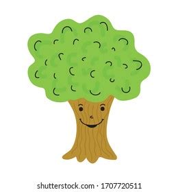 Cute Cartoon Tree Vector Illustration Stock Vector (Royalty Free ...