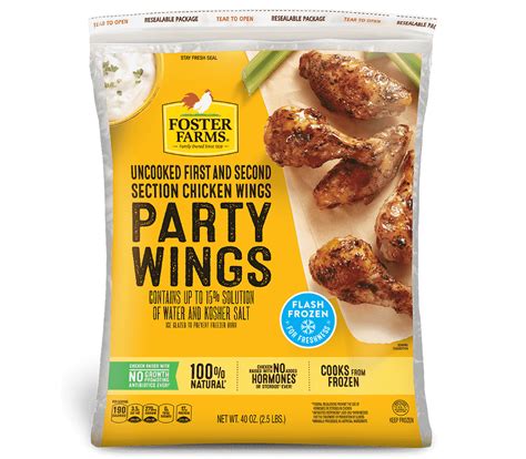 Uncooked First And Second Section Chicken Party Wings Products