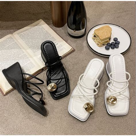 Mua Dép Xỏ ngón khuy sắt dây mảnh lên chân cực xinh đế cm mẫu HOT HIT