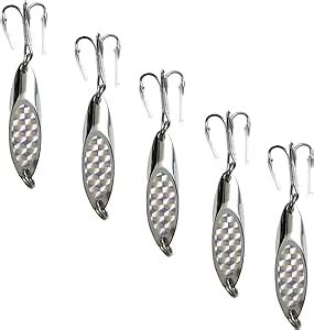 Amazon 5pcs Fish WOW 1oz Fishing Kast Spoon With A Treble Hook