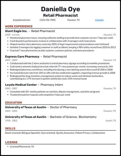 9 Pharmacist Resume Examples That Worked In 2025