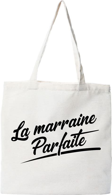 Tote bag coton recyclé la marraine parfaite Marraine Tote bag Sac