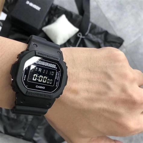 【希望商店】neighborhood X G Shock Dw 5600 經典 聯名 黑魂 電子 手錶 Yahoo奇摩拍賣