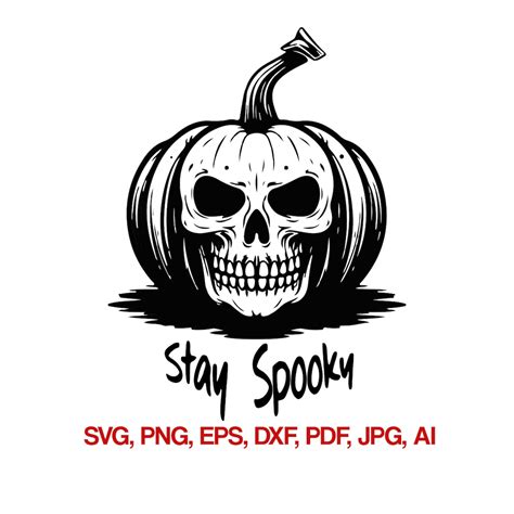 Halloween Skeletor Skull Pumpkin Svg Stay Spooky Halloween Etsy