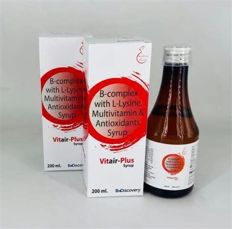 Vitair Plus B Complex With L Lysine Multivitamin And Antioxidants Syrup