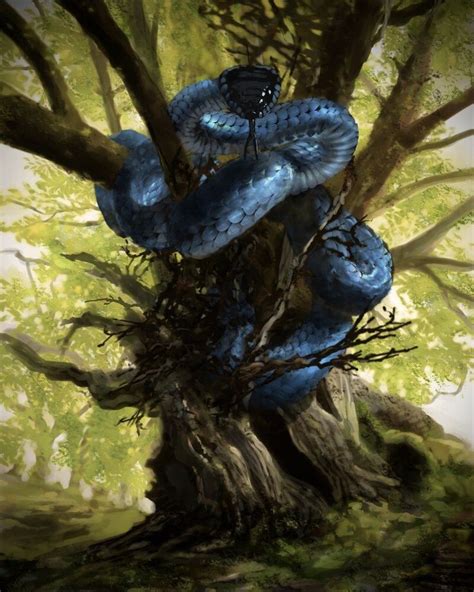 ArtStation Snake God Davey Baker Mythical Creatures Art Giant