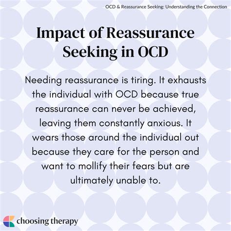 Ocd Reassurance Seeking Why Do I Need Constant Reassurance