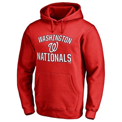 Mens Washington Nationals Red Victory Arch Pullover Hoodie