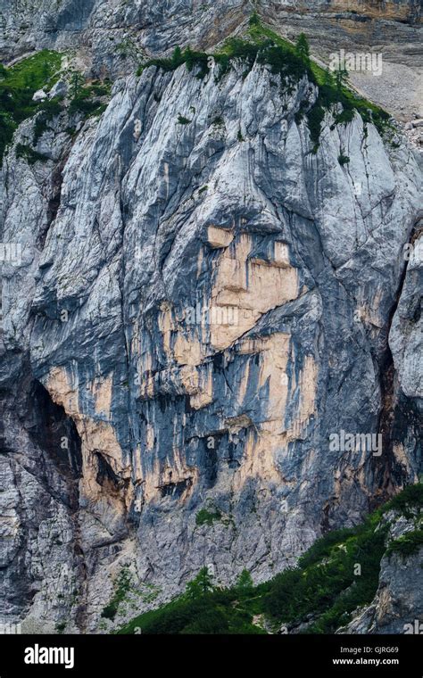 Pagan Girl Rock Formation Near The Mountain Pass Vrsic In Slovenia