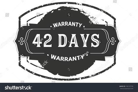 Days Warranty Icon Vintage Rubber Stamp Royalty Free Stock Vector