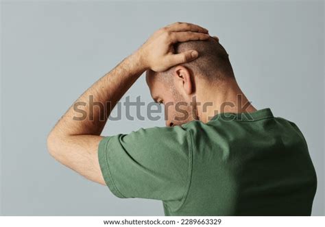 Side View Mature Bald Man Touching Stock Photo 2289663329 Shutterstock