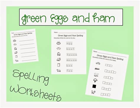 Green Eggs And Ham Word Search