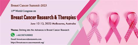 Breast Cancer Conferences Breast Cancer Summit 2023 Australia