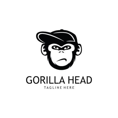 Premium Vector Gorilla Head Silhouette Creative Logo Template