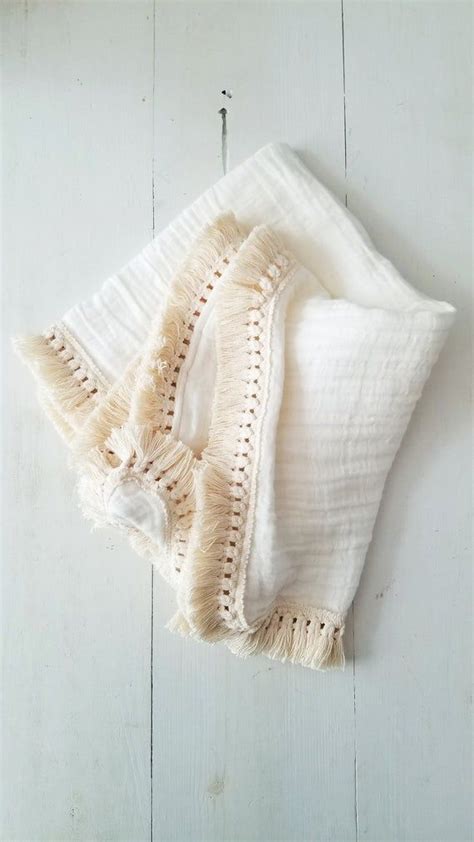 Cream Cotton Muslin Baby Blanket This sweet, super soft baby blanket is ...