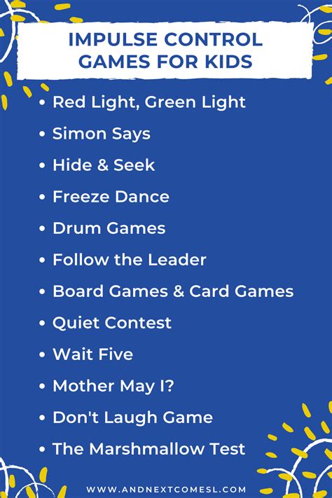 Impulse Control Games For Kids That Are Quick And Easy To Play And Next