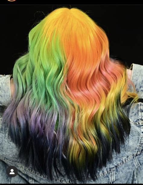 Pin On Extreme Hair Colors Multi Colored