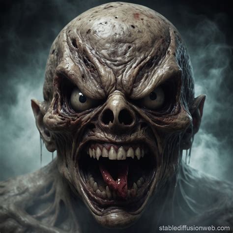 scary face portrait stable diffusion
