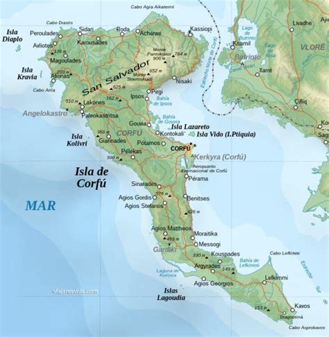 Mapa De La Isla De Corfu En Grecia Viajar Es Vida Blog De Viajes