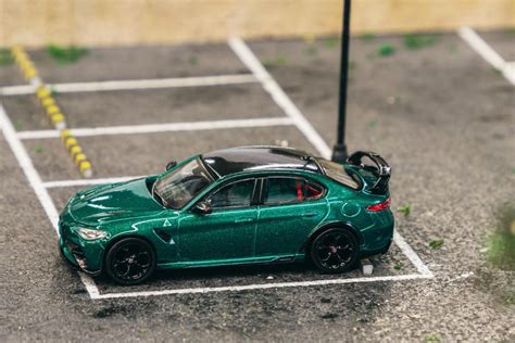 Tarmac Works Alfa Romeo Giulia GTAm Green Metallic Hobbies Toys