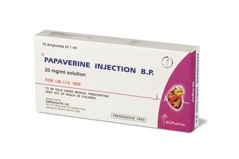 papaverine hydrochloride injection drug clipart