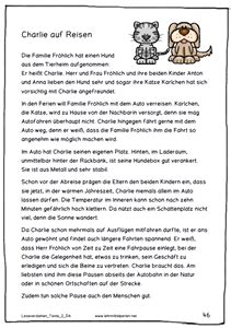 Leseprobe Lesetexte 4 Klasse Zum Ausdrucken Lesen Und Verstehen