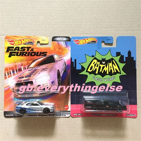 Hot Wheels Premium Retro Fast Furious Nissan Skyline Gtr Bnr Batman Classic Tv Series