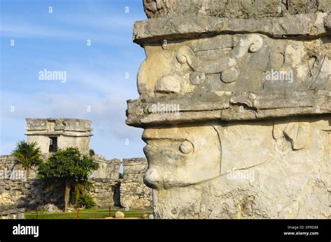 Temple Of The Frescos Mayan Ruins Of Tulum Quintana Roo