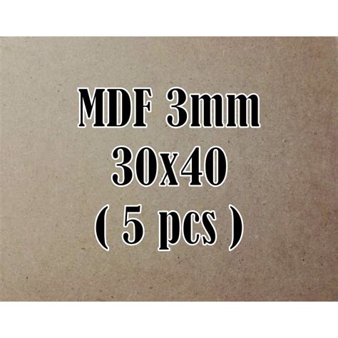 Jual MDF 3mm 30x40 ( 5 Pcs ) | Shopee Indonesia