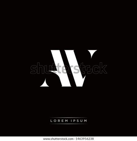 Av V Logo Monogram Black White Stock Vector (Royalty Free) 1463956238 ...