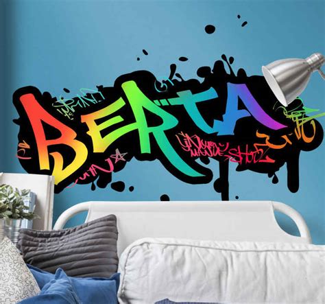 Graffiti Name Customisable Wall Sticker - TenStickers