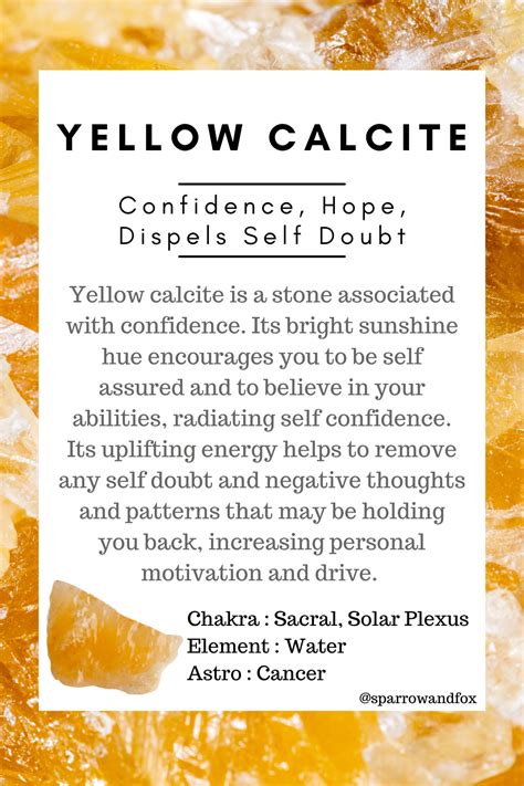Yellow Calcite Crystals Healing Grids Healing Crystals Meanings
