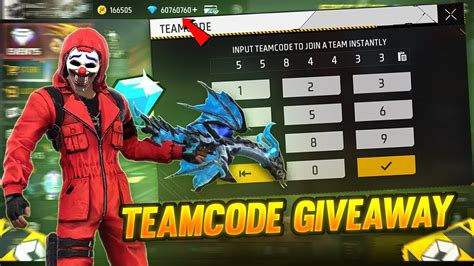 FREE FIRE LIVE CUSTOM ROOM GIVEAWAY FF LIVE TEAM CODE GIVEAWAY FF