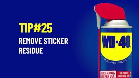 How To Remove Sticker Residue Using Wd 40 Multi Use Product Youtube