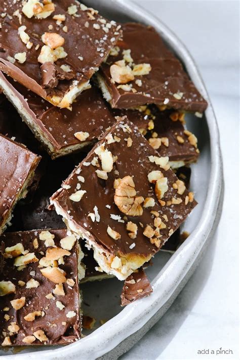 Easy Cracker Toffee Recipe Add A Pinch