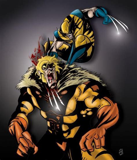 Wolverine Vs Sabertooth By Drvce On Deviantart X Men Batallas