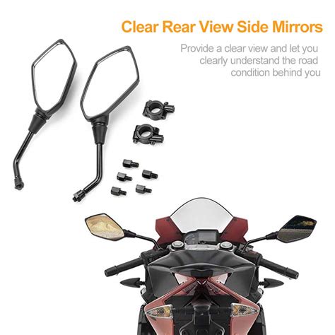 Universal Motorcycle Mirrors ATV Rear View Side Mirrors For 7 8