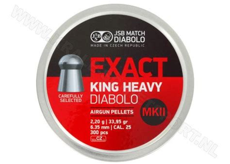 Airgun Pellets JSB Exact King Heavy MKII 6 35 Mm 33 95 Grain