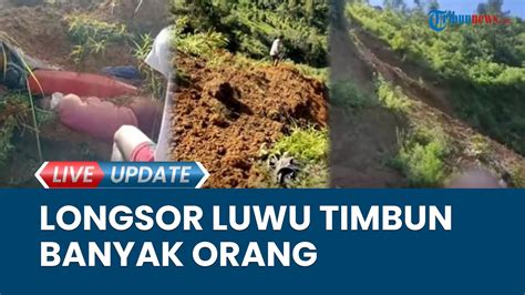 Video Detik Detik Tebing Longsor Di Luwu Sulsel Banyak Orang