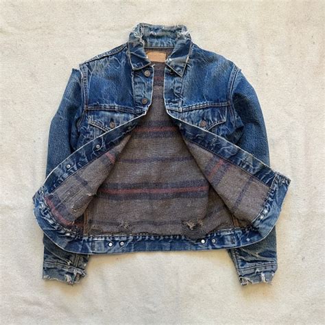 Levis Type 3 1960s Big E Blanket Lined Denim Jacket Gem