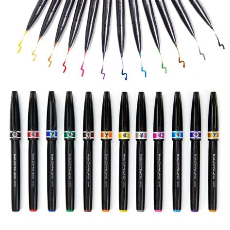 Pentel Brush Sign Pen Artist Fine Tips