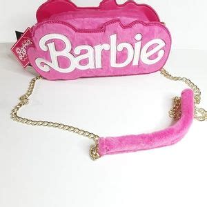 Hot Topic Bags Barbie Logo Fuzzy Mini Crossbody Bag Nwt Poshmark
