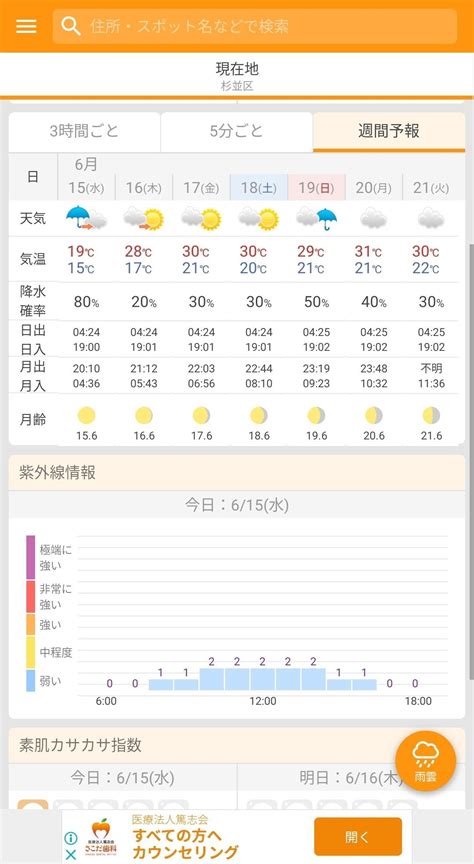 【毎日がアプリディ】市区町村ごとの天気予報がすぐわかる！「マピオン超ピンポイント天気」 マイナビニュース