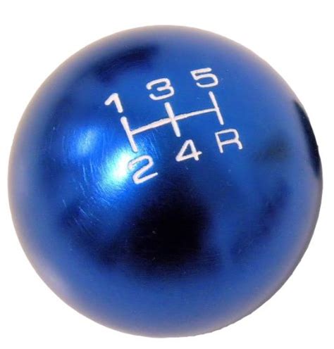 Buy Vms Racing 12x125mm Threaded 5 Speed Round Ball Type R S Shift Knob In Blue Billet Aluminum