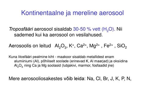 Atmosfäärikeemia (III) - ppt download