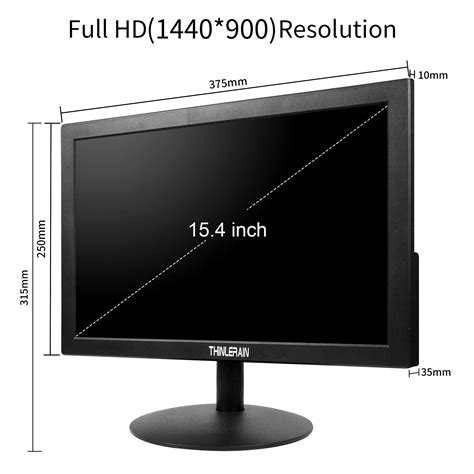 Thinlerain 15 Inch Pc Monitor Desktop Monitor With 1440Ã—900 Small