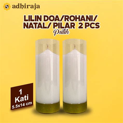 Jual Lilin Ibadah Doa Rohani Natal Putih Pilar 1 Kati Polos Shopee