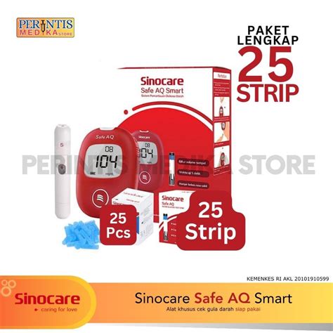 Jual Sinocare Safe Aq Smart Alat Cek Gula Darah Isi Strip Shopee